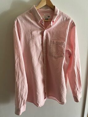Old Navy The Oxford pink pinstripe slim fit shirt XL